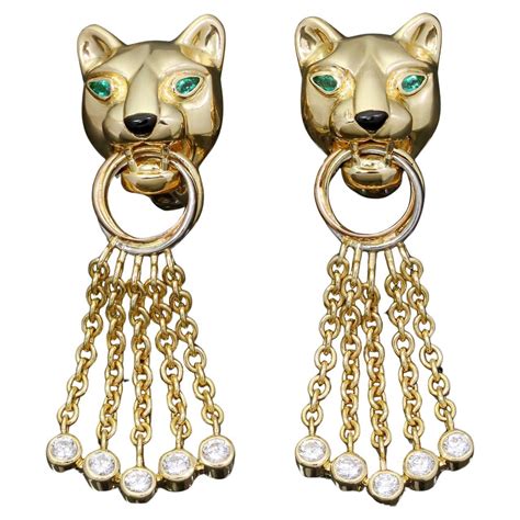 cartier panthere earrings|cartier style hoop earrings.